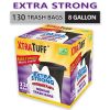 130 Bags 8 Gallon Disposable Large Garbage Puncture Tear Resistant Trash Bags deodorization technology Kitchen,Toilet Drawstring Garbage Bag