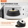 VEVOR Microwave Splatter Cover & Mat, 10.8" Collapsible Microwave Lid for Food, 500 Fahrenheit Heat-Resistant Silicone & Tempered Glass Splatter Guard