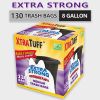 130 Bags 8 Gallon Disposable Large Garbage Puncture Tear Resistant Trash Bags deodorization technology Kitchen,Toilet Drawstring Garbage Bag