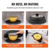 VEVOR Microwave Splatter Cover & Mat, 10.8" Collapsible Microwave Lid for Food, 500 Fahrenheit Heat-Resistant Silicone & Tempered Glass Splatter Guard