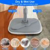 4Pcs Square Microfiber Mop Pads for Home Cleaning Reusable Machine Washable Flat Mop Replacements for Wet And Dry Floor Cleaning