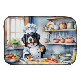 Bernese Mountain Dog The Chef Dish Drying Mat Absorbent Dish Drying Mat Pad for Kitchen Counter Dish Drainer Mat for Countertop, 14 x 21", Multic (Option: default)
